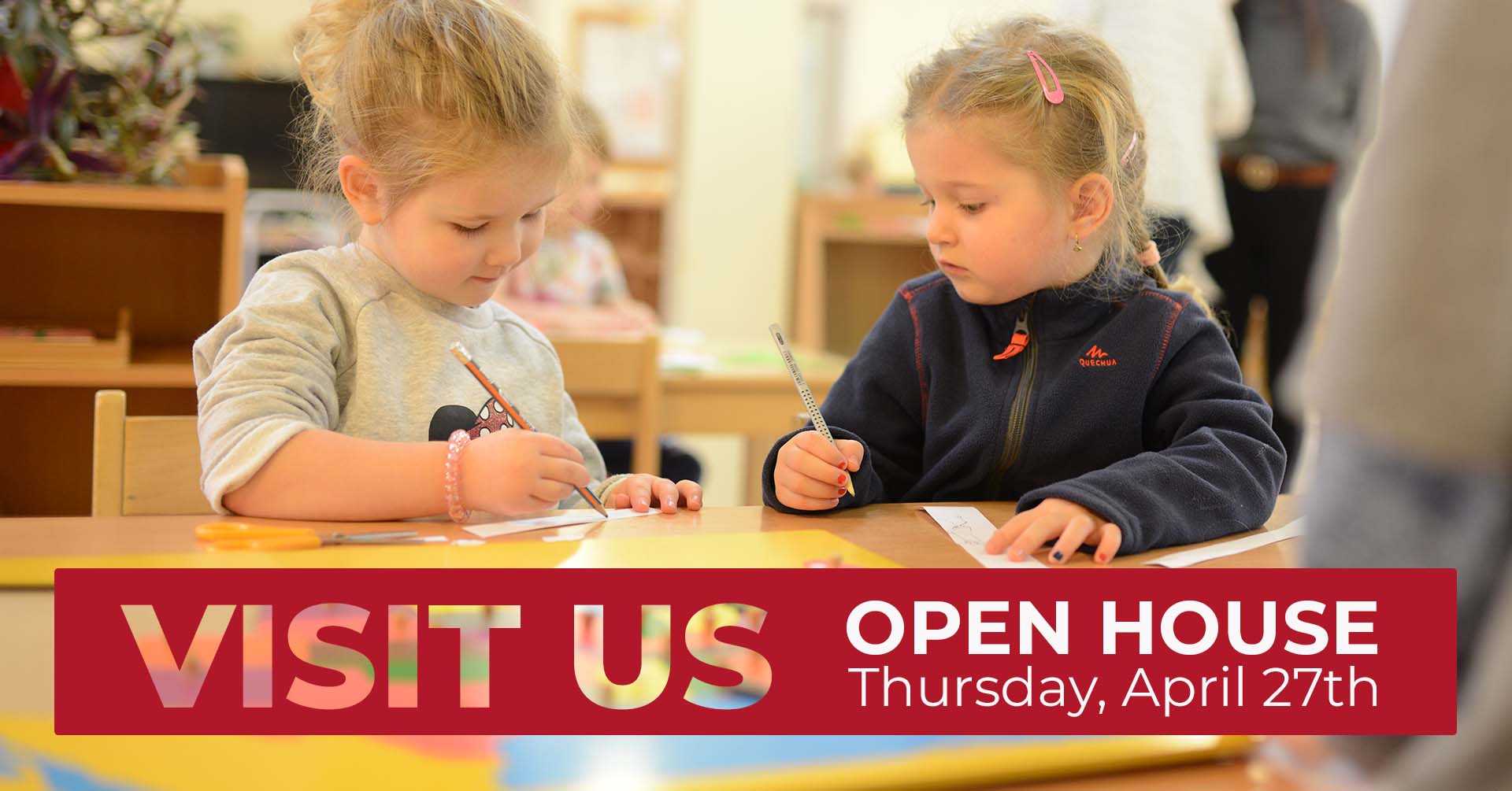 Open House invitation to Montessori Preschool School and Nursery