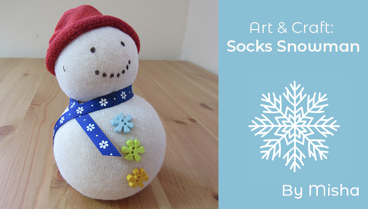 Socks Snowman Craft with Children